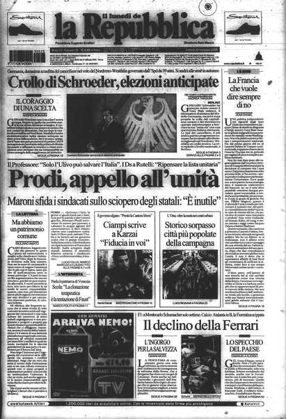 Il lunedì de La repubblica